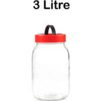 Tiesa Home 3 Litre Kapaklı Cam Turşu Bakliyat Saklama Kabı Kavanozu