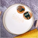 Tiesa Home 37CM Metal Ahşap Kulplu Yuvarlak Çay Kahve Sunum Kahvaltı Tepsisi