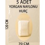Tiesa Home 5 Adet 120cm×70cm Şeffaf Naylon Taşınma Saklama Yorgan Naylonu Torbası Hurç