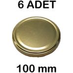 Tiesa Home 6 Adet 10CM Metal Kavanoz Kapağı Gold