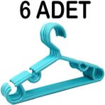Tiesa Home 6 Adet Plastik 28CM Kıyafet Elbise Askısı - Siyah