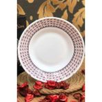 Tiesa Home 6lı 20CM Opal Çukur Yemek Tabağı Takımı Kırmızı