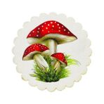 Tiesa Home Ahşap Mantar Desenli Kaydırmaz 5mm Bardak Sunum Altlığı 6'lı 9,5 cm - 6 Adet