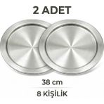 Tiesa Home Alüminyum 2 Adet 8 Kişilik 38CM Kadayıf Künefe Tatlı Pişirme Tepsisi Tabağı