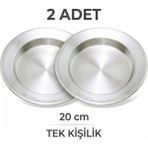Tiesa Home Alüminyum 2 Adet Tek Kişilik 20CM Kadayıf Künefe Tatlı Pişirme Tepsisi Tabağı