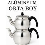 Tiesa Home Alüminyum Küre Çaydanlık Orta Boy Siyah Kulp