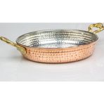 Tiesa Home Kalın Malzeme El Dövmesi Bakır Sahan Tava 22cm
