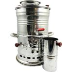 Tiesa Home Paslanmaz 4 Litre Çelik Odunlu Semaver Tek Musluk Demliksiz