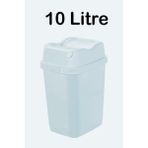 Tiesa Home Plastik 10 Litre Kilitli Easy Çift Kapaklı Çöp Kovası Açık Mavi