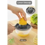 Tiesa Home Plastik Hazneli Limon Portakal Narenciye Sıkacağı Gri