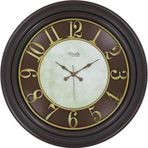 Tiesa Home Plastik Kabartma Rakam Vintage Duvar Saati Kahverengi 47cm