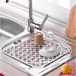 Tiesa Home Plastik Kaymaz Lavabo Buz Halısı Matı Tezgah Yüzey Koruyucu Beyaz - 30 x 30 cm