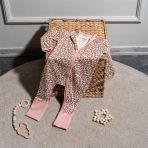 Tiffany 1019 Pembe Baby Kız Bebek Leoparlı Fermuarlı Uyku Tulumu