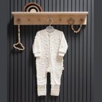 Tiffany Baby Moon Theme Fermuarlı Patiksiz Tulum 35033 - Ekru - 24 - 36 Ay