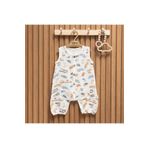 Tiffany Baby Müslin Caravan Theme Kısa Atlet Tulum 61023 Tulum Erkek 6-9 AY Ekru