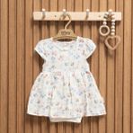 Tiffany Baby Müslin Sweet Theme Body Elbise 60087 - Ekru - 9 - 12 Ay
