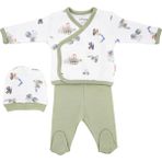 Tiffany Baby Work Machine 3'lü Bebek Zıbın Seti 13078 - Ekru - 0 - 3 Ay