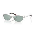 Tiffany Co. TF 3115 600165 56 Unisex Oval Gümüş Aynalı Metal Güneş Gözlüğü