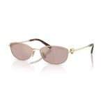 Tiffany Co. TF 3115 6189VS 56 Unisex Oval Gold Aynalı Metal Güneş Gözlüğü