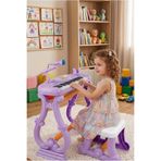 Tıfıl Toys Ayaklı Tabureli 37 Tuşlu Mikrofonlu Org Piyano Seti Lila