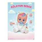 Tıfıl Toys Beyaz Kostümlü Ağlayan Ve Konuşan Et Bebek Emzikli ve Biberonlu İnteraktif Oyuncak Bebek