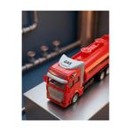 Tıfıl Toys Çek Bırak 19cm İş Makinası Temalı Tanker Detaylı Tanker Kapakları Açılabilir Oyuncak Tır Kırmızı