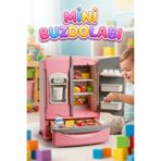 Tıfıl Toys Pilli Işıklı Duman Atan Oyuncak Mini Eğitici Evcilik Oyuncak Buzdolabı Seti