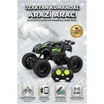 Tıfıl Toys Uzaktan Kumandalı Işıklı 2.4GHz Bluetoothlu Telefon Kontrollü Arazi Temalı Oyuncak Yarış Arabası