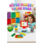 Tıfıl Toys Yazar Kasa Süpermarketim! Işıklı Sesli Hesap Makinası ve Kesilebilir Meyveli Barkod Okuyuculu Oyun Seti