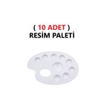 Tifoys ( 10 Adet ) Resim Boya Paleti - Plastik Palet, Okul Ressam Paleti - 20 cm - 9 Göz