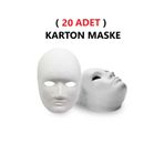 TİFOYS 20 Adet, Karton Maske, Boyanabilir, Eğitici Maske Boyama, Etkinlik Ve Hobi Maskesi