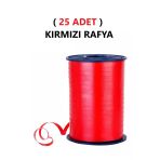 Tifoys ( 25 Adet) 200 Metre Rabant Kırmızı Rafya Şerit Kurdele
