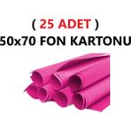 Tifoys ( 25 Adet ) 50X70 cm Fuşya Renkli Fon Kartonu Rulo Canlı Renk Büyük Boy Anaokulu Kreş Okul