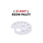 Tifoys ( 25 Adet ) Resim Boya Paleti - Plastik Palet, Okul Ressam Paleti - 20 cm - 9 Göz