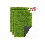 TİFOYS ( 3 ADET ) Yapay Çim A4 20x30 cm A4 Boyutunda Maket Çim Dekorati Yapay Çim Halı Teraryum Suni Çim