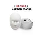 Tifoys 30 Adet, Karton Maske, Boyanabilir, Eğitici Maske Boyama, Etkinlik Ve Hobi Maskesi