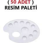 Tifoys ( 50 Adet ) Resim Boya Paleti - Plastik Palet, Okul Ressam Paleti - 20 cm - 9 Göz