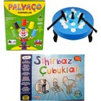 Tifoys Sihirbaz Çubuk , Buz Kırma , Palyaço Bardak ( 3 Parça ) Aile Etkinlik Oyun Seti - 20
