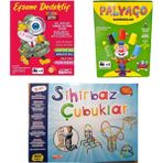 Tifoys Sihirbaz Çubuk , Efsane Dedektif , Palyaço Bardak ( 3 Parça ) Aile Etkinlik Oyun Seti - 21