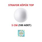 Tifoys Strafor Köpük Top Küre Top Beyaz - 5 Cm - ( 100 Adet)
