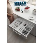 Tify Çekmece Içi Kaşıklık ve Bıçaklık Düzenleyici Beyaz, 64X48 Yandan ve Boydan 4cm Kesilebilir - 64 x 48 cm
