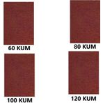 Tify Su Zımparası, Yumuşak Kağıt, Yüksek Kalite 23X28 Cm 60,80,100,120 Kum 4 Parça