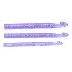Tığ Işi Kancalar Seti, tığ Işi Iğneler 3pcs tığ Işi Kancalar şeffaf Pullu Plastik Iplik Iğneleri Derin Yuva Tasarımına Sahip Kazak atkı şapkası 10mm 12mm 15mm