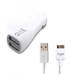 Tiger Araç Şarj Aleti ve Note 3 / S5 (Usb 3.0) Kablo Set Beyaz NT-012