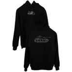 Tiger I Panzer Tank Wehrmacht Wh Wk2 Wwii War Ön ve Arka Baskılı Sweatshirt Unisex Kapüşonlu Hoodie Siyah