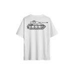Tiger I Panzer Tank Wehrmacht Wh Wk2 Wwii War Sırt Ön Baskılı Oversize Tişört Unisex T-Shirt Beyaz