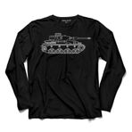 Tıger I Panzer Tank Wehrmacht Wh Wk2 Wwıı War Uzun Kollu Tişört Baskılı Çocuk T-Shirt Siyah