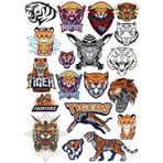 Tiger Kaplan Sticker Set-3 15 Parça Telefon, Tablet, Defter, Laptop Sticker