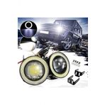 Tiger Marketing 76 mm Turuncu Mercekli Angel LED Halkalı Sis Far Metal Gövde