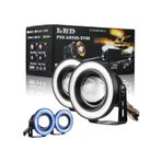 Tiger Marketing 89 Mm Buz Mavi Mercekli Angel Led Halkalı Sis Farı Metal Gövde